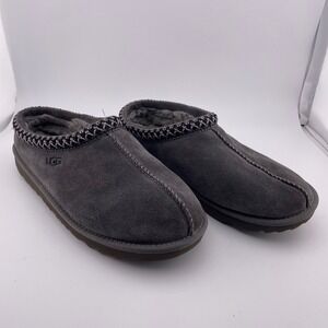 UGG Tasman Suede Slippers Charcoal Grey 1019066K Kids 6 Womens 7.5-8